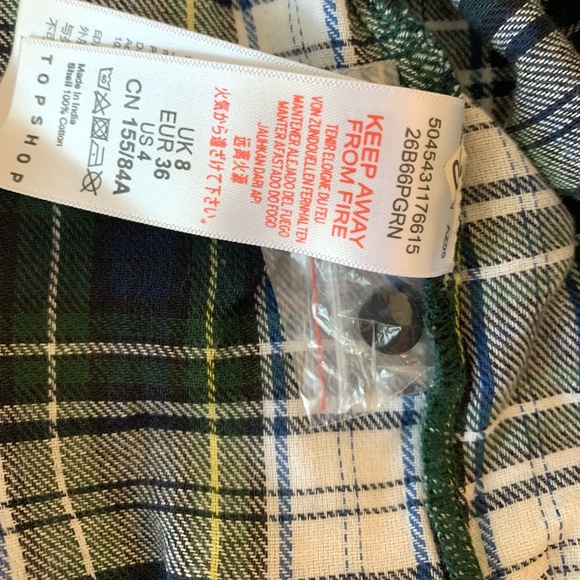 ✨Top Shop Plaid + Brandy Tank Top Set- NWOT - Picture 9 of 9